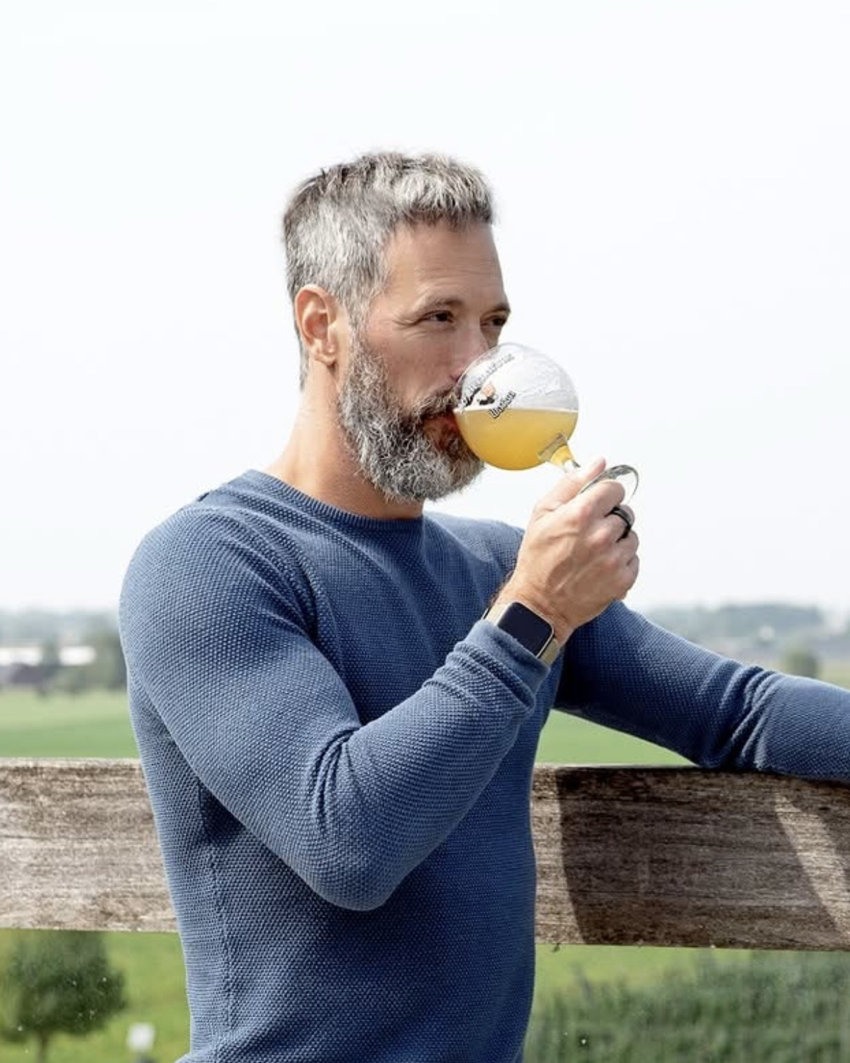 Greg Besso tasting beer